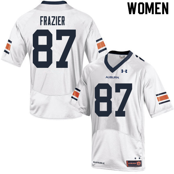 Auburn Tigers Women's Brandon Frazier #87 White Under Armour Stitched College 2020 NCAA Authentic Football Jersey YWG5374EA